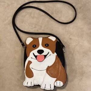Sleepyville Critters Corgi Small Crossbody Purse, Corgi 3-Dimensional Design
